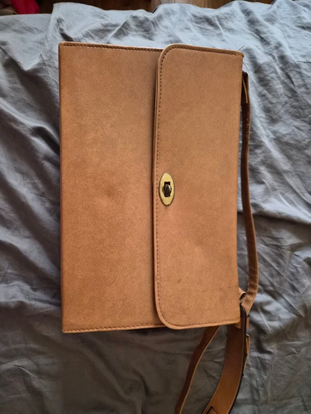 Vintage Camera Bag Hard Case Box Bag Camel Tan